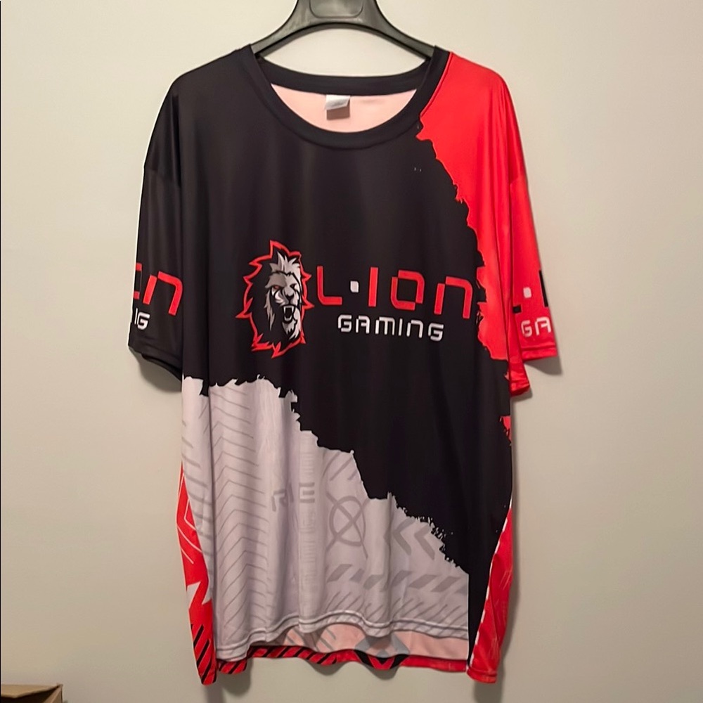 Lion Gaming Black and Red T-Shirt sz 5x